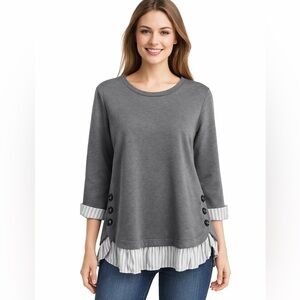 Apt. 9 Charcoal Gray Top